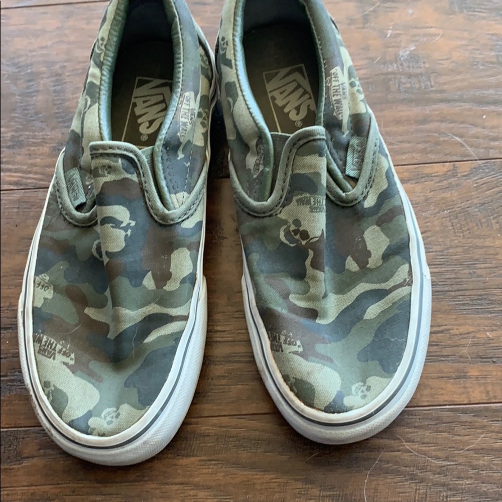 Camouflage green vans!